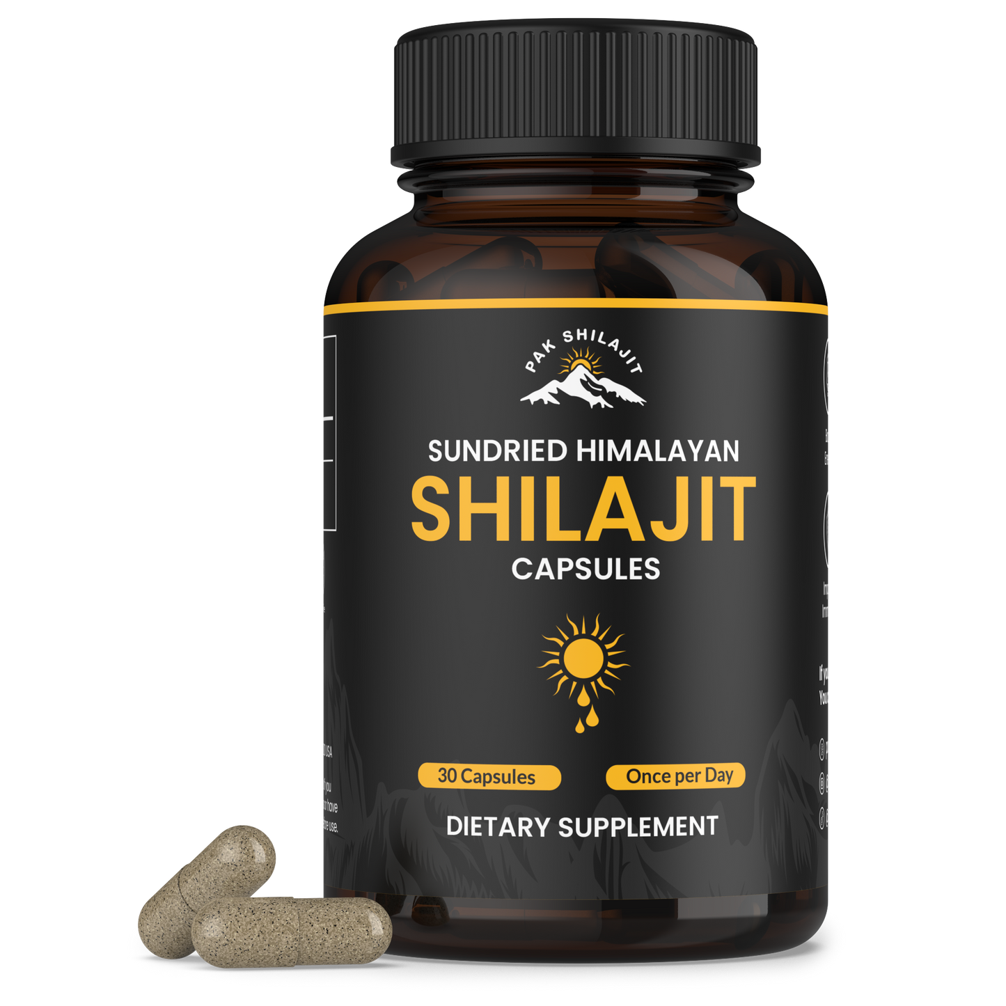 Sundried Himalayan Shilajit Capsules 30PCS